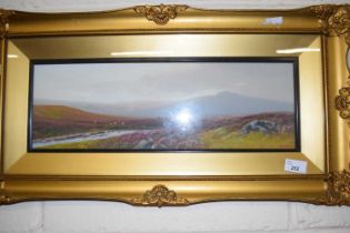 Early 20th Century school study of a Highland scene, gilt framed