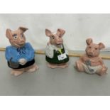 Three Wade Nat West pigs