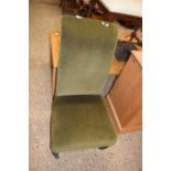 Victorian green upholstered nursing chair