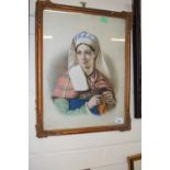 Mid 19th century portrait of a Jewish woman, pastel on paper, signed 'E.E.Such' to lower right,