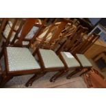 Set of eight Queen Ann style mahogany dining chairs