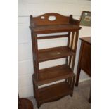 An early 20th Century oak open bookcase