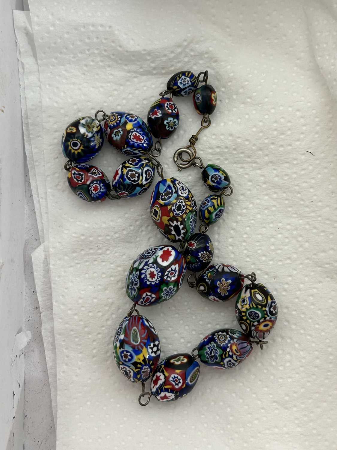 Murano glass bead necklace