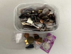 Box of various assorted British coinage and other items