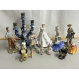 Mixed Lot: Various ornaments to include Royal Doulton figurines