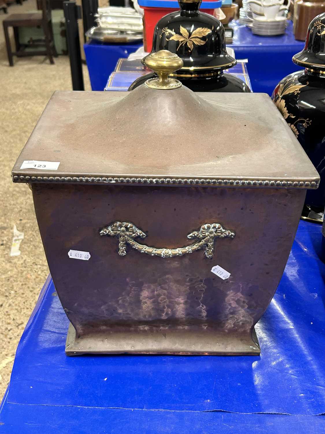 Copper coal box