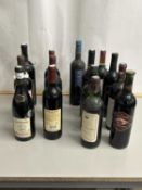 Fourteen bottles of various mixed red wine