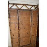 Victorian bamboo wardrobe, requiring restoration, 186cm high