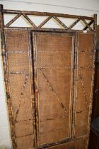 Victorian bamboo wardrobe, requiring restoration, 186cm high