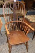 Victorian elm seated Windsor chair
