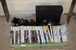 Xbox with various games