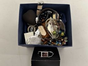 Box of various assorted costume jewellery