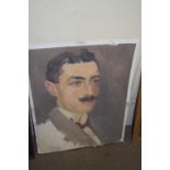 After Hugh Fisher portrait of a gentleman, coloured print, framed