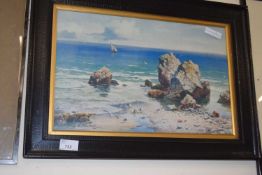 After Henry Winbusch pair of coloured prints of coastal scenes
