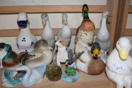 Assorted duck figurines