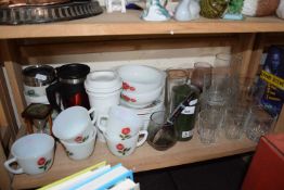 Mixed Lot: Glass ware, Thermos cups, tea wares etc