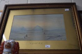 The Pyramids by F Goodall RA, watercolour, framed and glazed