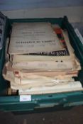 Large box of various sheet music and assorted books