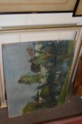 Kennet Paterson, Grey Cottage, Kelvedon, oil on board, framed