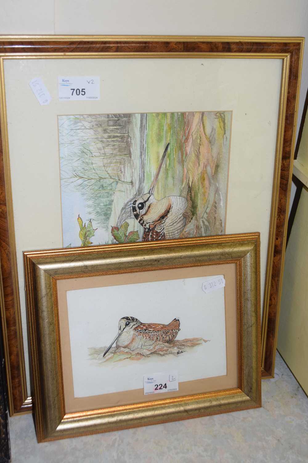 Two framed studies Woodcock