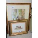 Two framed studies Woodcock