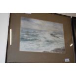 Isabel Bristow, study of a coastal scene, watercolour, framed and glazed