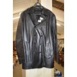 Gents black leather jacket