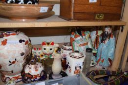 Mixed Lot: Ceramics to include Chinese style figures, vases etc