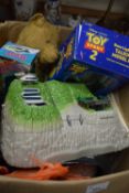 Quantity of assorted toys to include Buzz Lightyear, Tracy Island and others