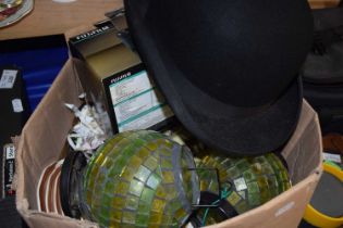 Mixed Lot: Dunn & Co bowler hat, Fine Pics S1800, boxed, tea wares, flat ware etc