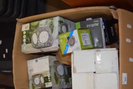 Box of various assorted solar lights and others