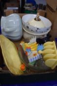 Mixed Lot: Chamber pots, glass ware, ceramic toast racks, etc