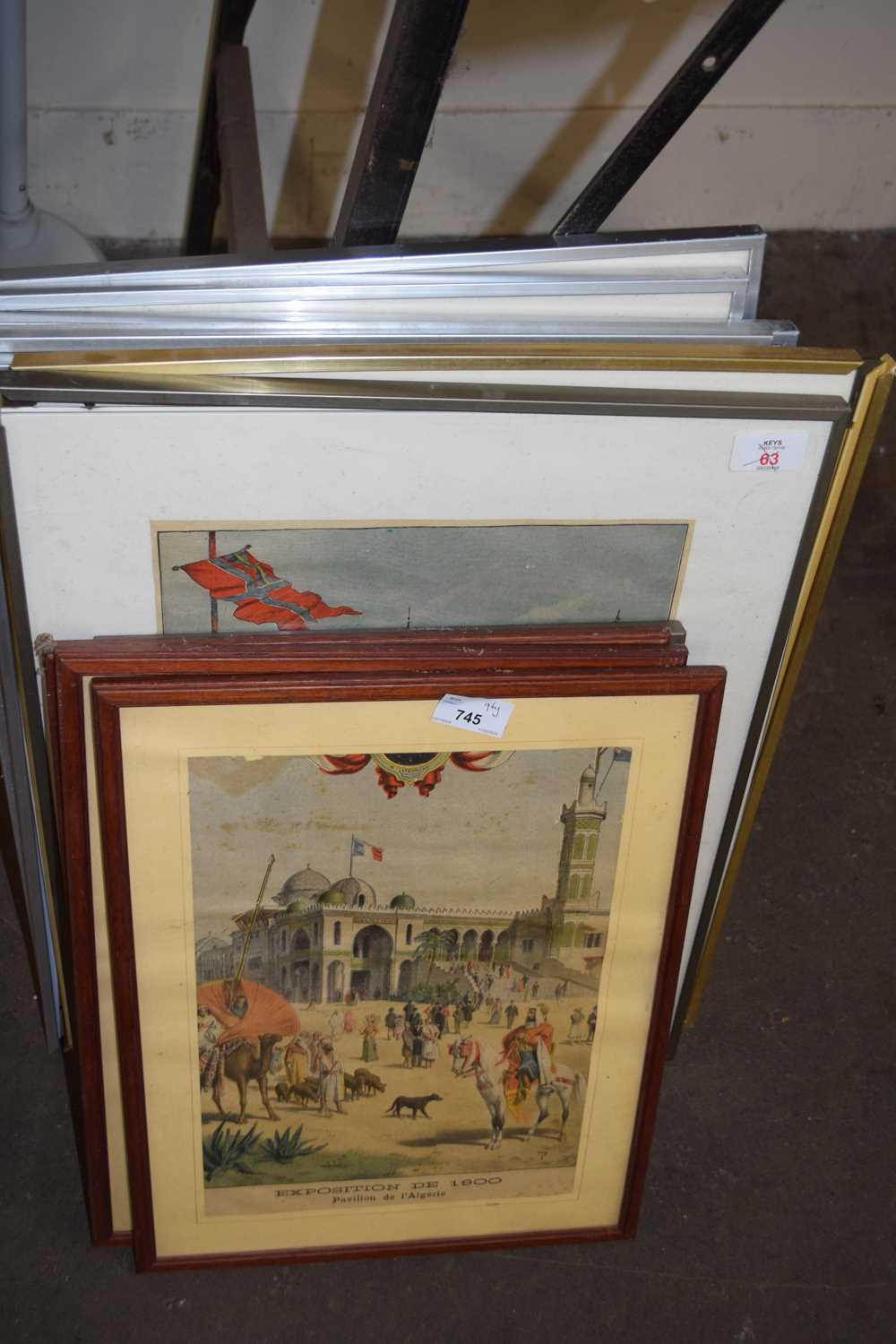 Mixed Lot: Various framed coloured prints marked Exposition De 1900