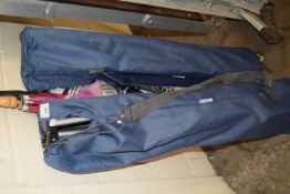 Mixed Lot: Folding camping chairs and umbrellas