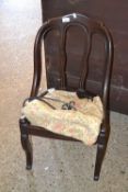 Small 19th Century mahogany bow back chair