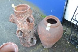 Two terracotta planters