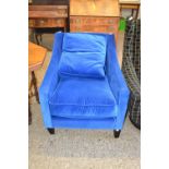 Modern blue upholstered armchair by Sofa.com