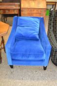 Modern blue upholstered armchair by Sofa.com