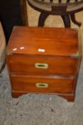 Modern yew wood veneered side cabinet