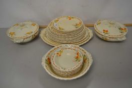 Quantity of Grindley Holly Leaf pattern table wares