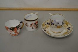 Group of Crown Derby cups and saucer (4)