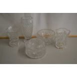 Mixed Lot: Various cut glass bowls and vases