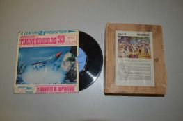 A vintage jigsaw The Combat together with Thunderbirds 33rpm mini album