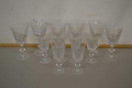 Group of twelve Edinburgh Crystal wine and spirit glasses