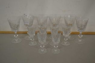 Group of twelve Edinburgh Crystal wine and spirit glasses