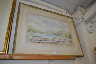 James Hawkins, study of a Loch scene, watercolour, framed and glazed