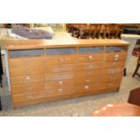 20th Century haberdashery type cabinet, 185cm wide