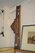 A Victorian carved furniture pediment