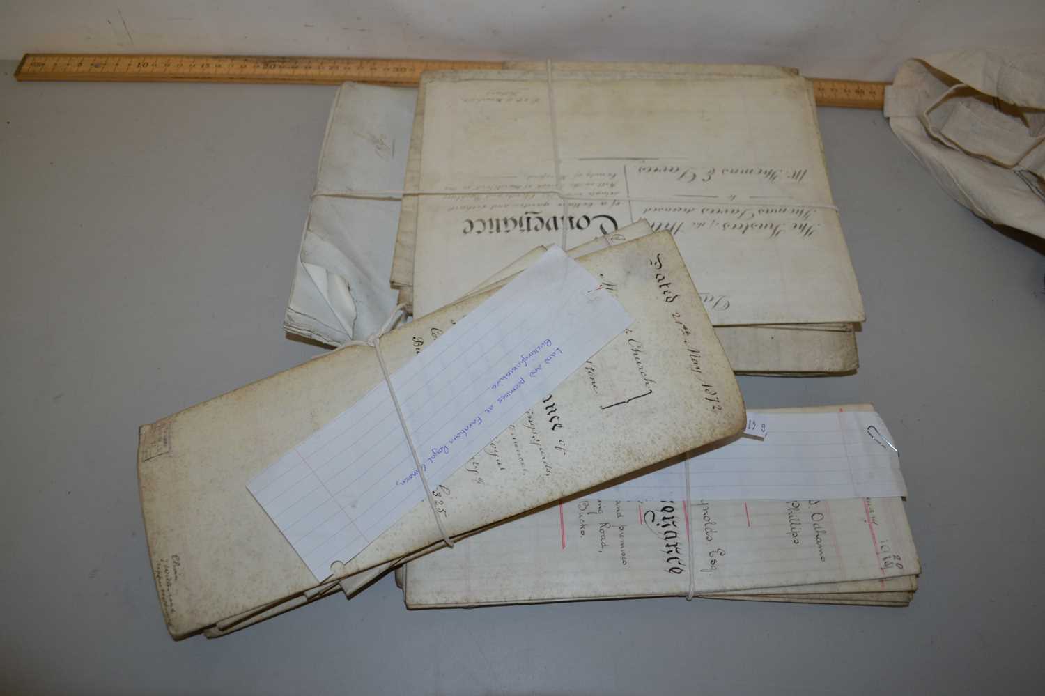 Mixed Lot: Various 19th and 20th Century deeds for premises at Farnham Royal Common and