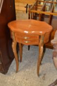 Reproduction continental style two drawer bedside or lamp table